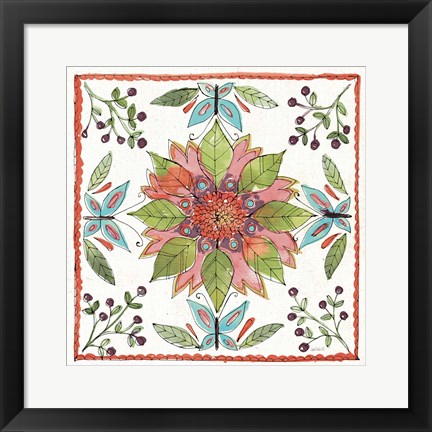 Framed Simply Petals IX Warm Print