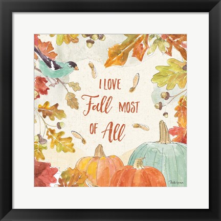 Framed Falling for Fall III Print