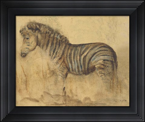 Framed Global Zebra Light Crop Print