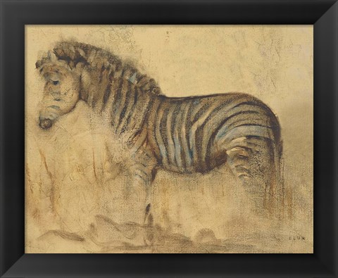 Framed Global Zebra Light Crop Print