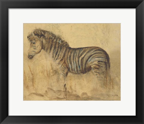 Framed Global Zebra Light Crop Print