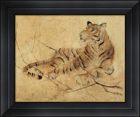 Framed Global Tiger Light Crop Print