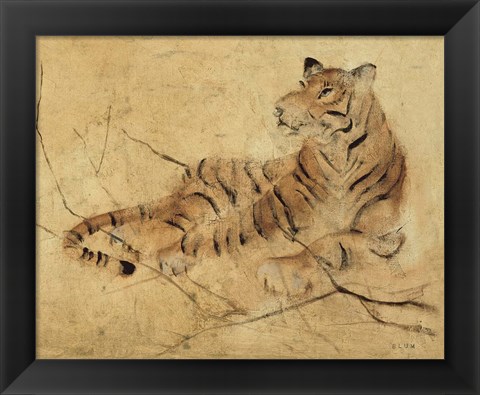 Framed Global Tiger Light Crop Print