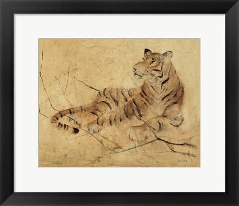 Framed Global Tiger Light Crop Print