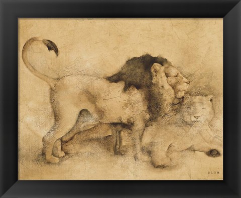 Framed Global Lions Light Crop Print