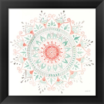 Framed Mandala Delight I Print