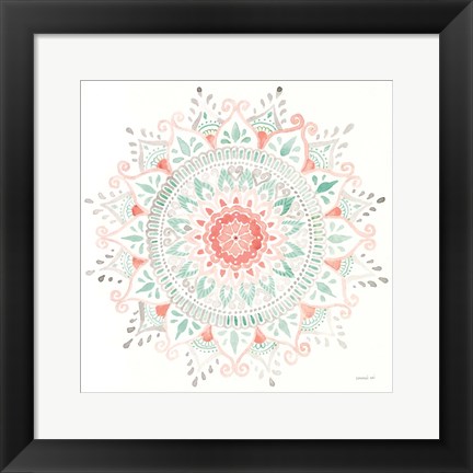 Framed Mandala Delight I Print