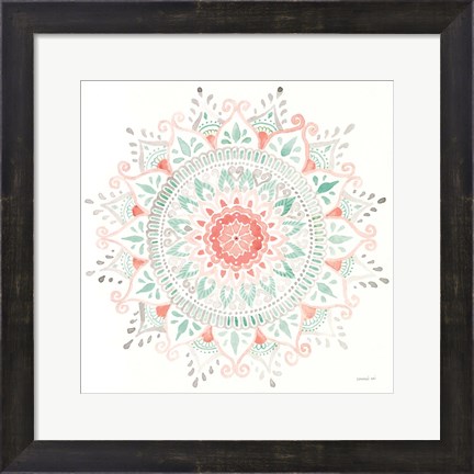 Framed Mandala Delight I Print