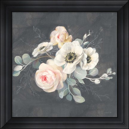 Framed Roses and Anemones Square Print