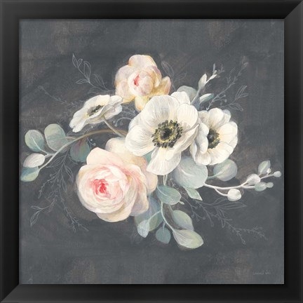 Framed Roses and Anemones Square Print