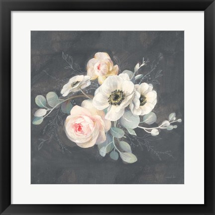 Framed Roses and Anemones Square Print