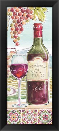 Framed Wine Country V Print