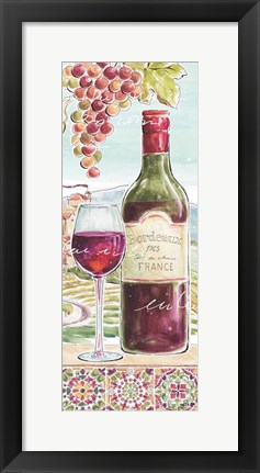 Framed Wine Country V Print