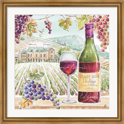 Framed Wine Country IV Print