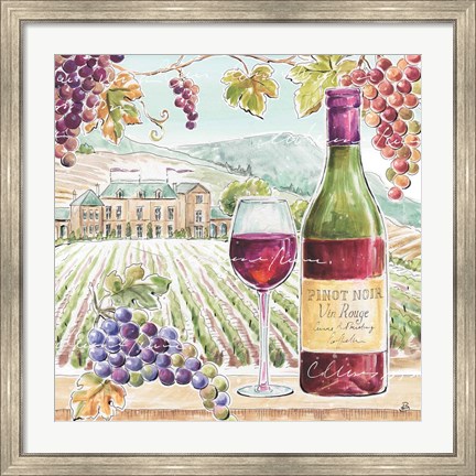 Framed Wine Country IV Print