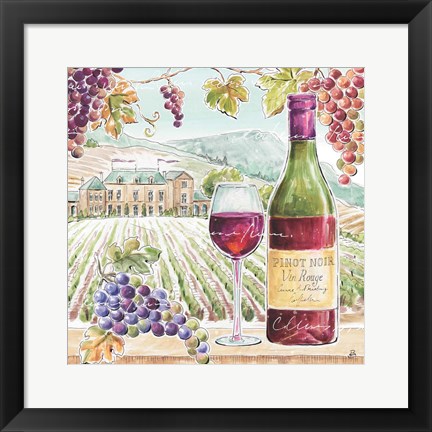 Framed Wine Country IV Print