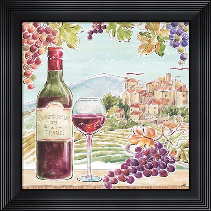 Framed Wine Country III Print