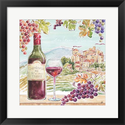 Framed Wine Country III Print