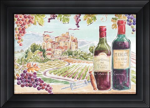 Framed Wine Country II Print