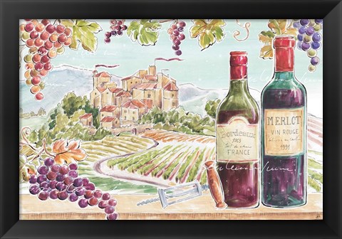 Framed Wine Country II Print