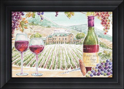 Framed Wine Country I Print