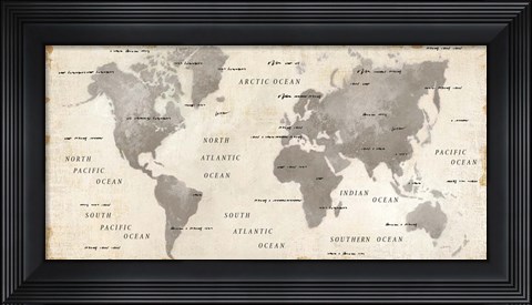 Framed Colorful World I Neutral Print