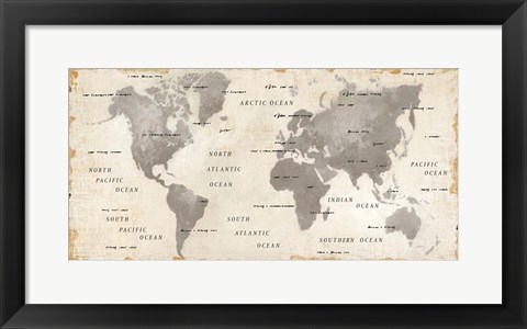 Framed Colorful World I Neutral Print