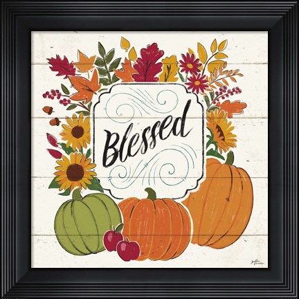 Framed Thankful III White Print