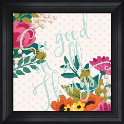Framed Romantic Luxe XI Light Print