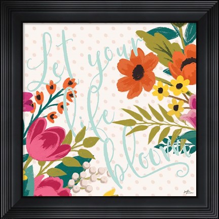 Framed Romantic Luxe X Light Print