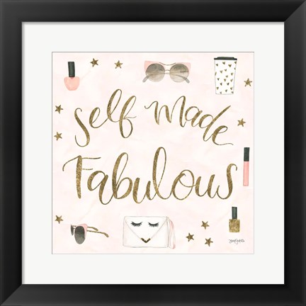 Framed Boss Ladies VIII Pink Print