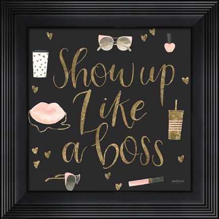 Framed Boss Ladies VII Black Print