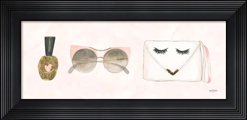 Framed Boss Ladies X Pink Print