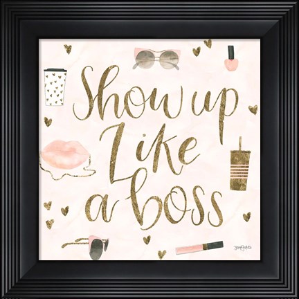 Framed Boss Ladies VII Pink Print