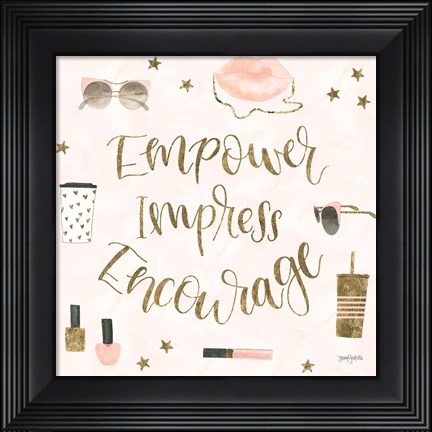 Framed Boss Ladies V Pink Print