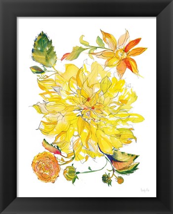 Framed Dahlia Delight of the Day III Print