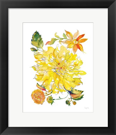 Framed Dahlia Delight of the Day III Print