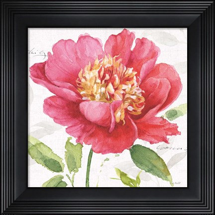 Framed Pink Garden II Print