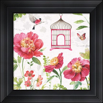 Framed Pink Garden IV Print