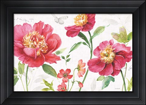Framed Pink Garden I Print