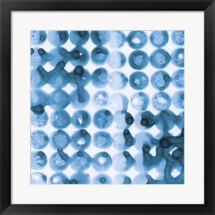 Framed Kanari Square II Indigo Print