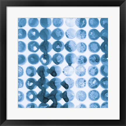 Framed Kanari Square I Indigo Print