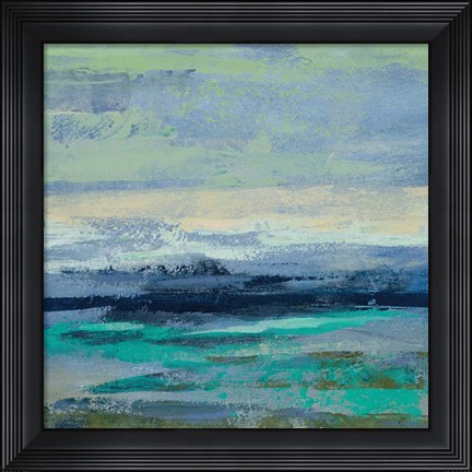 Framed Teal Wave II Print