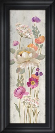 Framed Retro Floral II Print
