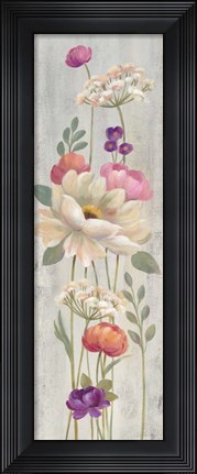 Framed Retro Floral I Print