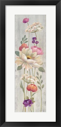 Framed Retro Floral I Print