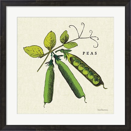 Framed Linen Vegetable IV v2 Print