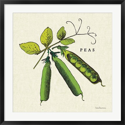 Framed Linen Vegetable IV v2 Print