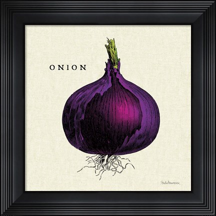 Framed Linen Vegetable III v2 Print