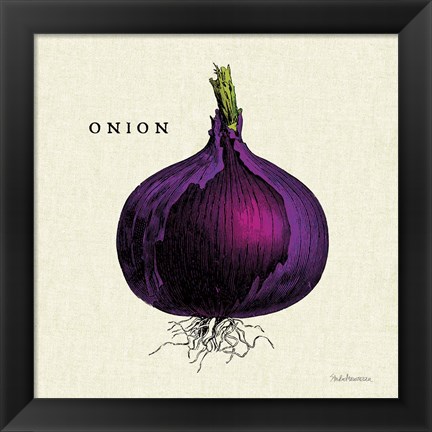 Framed Linen Vegetable III v2 Print
